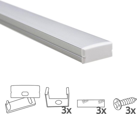 Surface de profil de bande LED 1M - hauteur 10 mm | bol.com