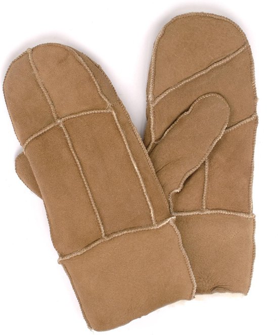 Leren handschoenen - Dames handschoenen - Warme handschoenen - Bruine  handschoenen met... | bol.com