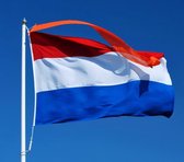 Kit promotionnel: drapeau Nederland de qualité Premium 150x225cm (drapeau néerlandais) + fanion orange 250 cm