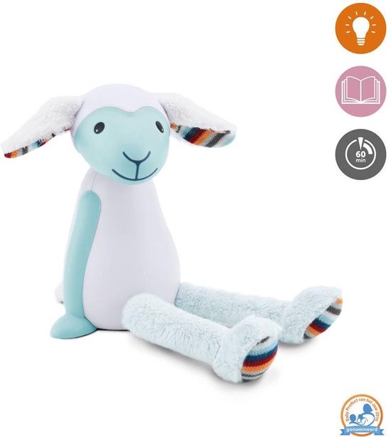 Zazu - Fin 2.0 - Blauw - Nachtlampje - Schaaplampje - Leeslampje geschikt voor in bed van Zazu — afbeelding 3