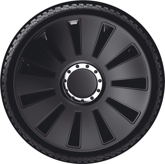 Wieldoppenset Revo| VAN | 15 inch | Zilver/zwart (bol
