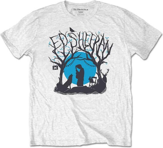 Foto: Ed sheeran woodland gig heren t shirt l wit