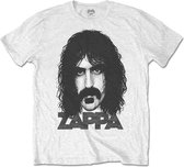Frank Zappa Heren Tshirt -2XL- Big Face Wit