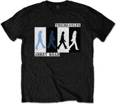 The Beatles - Abbey Road Colours Crossing Heren T-shirt - XL - Zwart