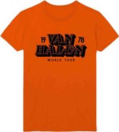 Van Halen - World Tour '78 Heren T-shirt - S - Oranje