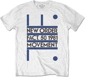 New Order - Movement Heren T-shirt - 2XL - Wit