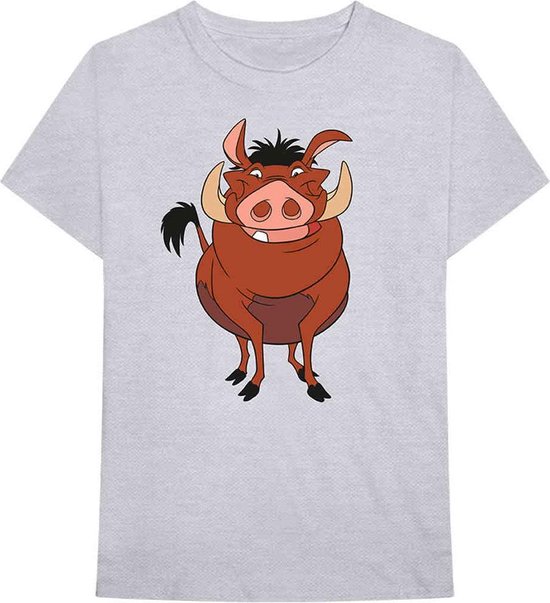 Disney The Lion King - Lion King - Pumbaa Pose Heren T-shirt - M - Grijs