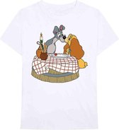 Disney Lady And The Tramp Heren Tshirt -M- Lady & The Tramp - Kissing Pose Wit