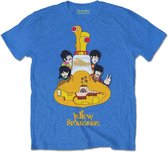 The Beatles - Yellow Submarine Sub Sub Heren T-shirt - XL - Blauw
