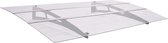 vidaXL Deurluifel 150x90 cm polycarbonaat zilverkleurig en transparant