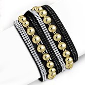 Montebello Armband Aida - Dames - Fluweel - Strass - 40cm