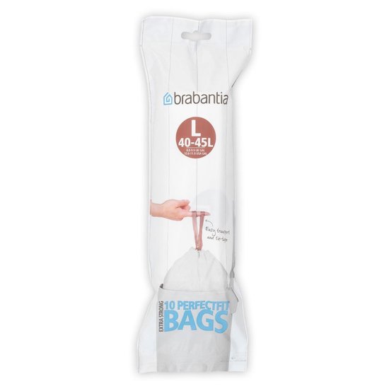 Brabantia PerfectFit Afvalzak met trekbandsluiting - 40/45 l - Code L - 10 stuks