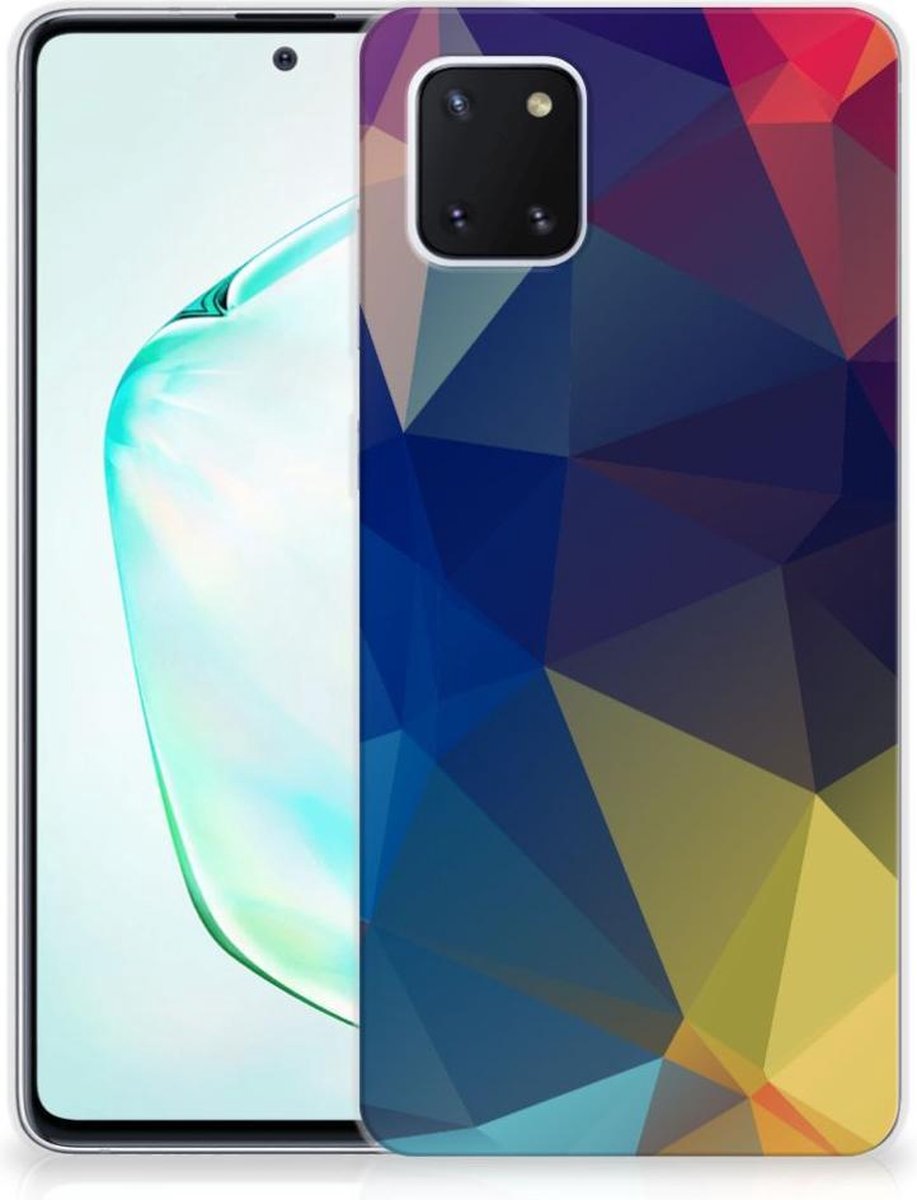 Samsung Galaxy Note 10 Lite TPU Hoesje Polygon Dark