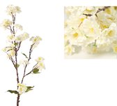 Prunus kunstbloemen kunsttak - Wit - 100 cm