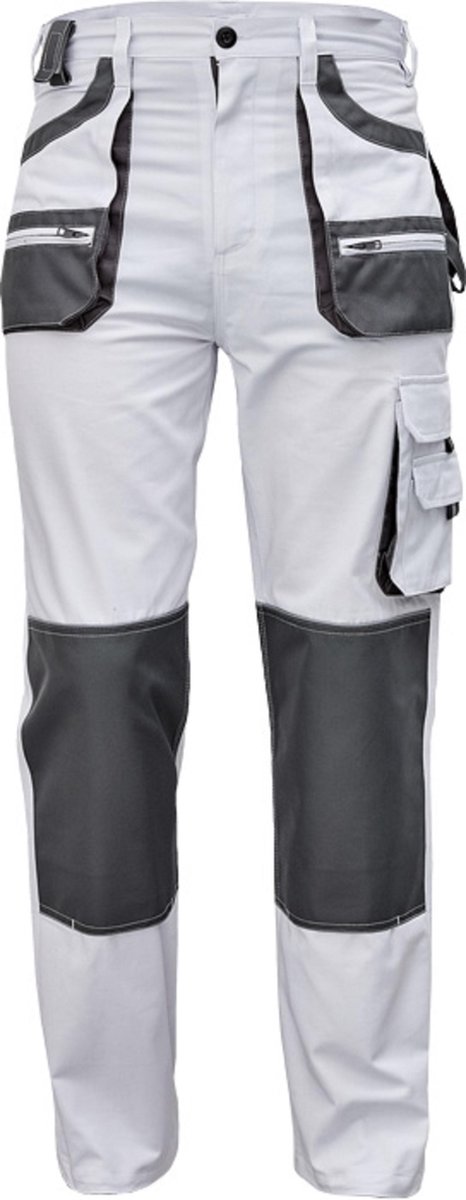 Werkbroek Carl wit/grijs maat 60 (schilders/stucadoors broek)