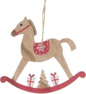 Boomdecoratie Dijk Natural Collections Hobbelpaard Hanger Hout Multi 9x10x0,5cm