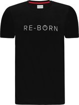 Re-Born Logo Korte Mouw T-shirt Heren - Zwart - Maat L