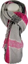 Sjaal Qischa® grijs-fuchsia