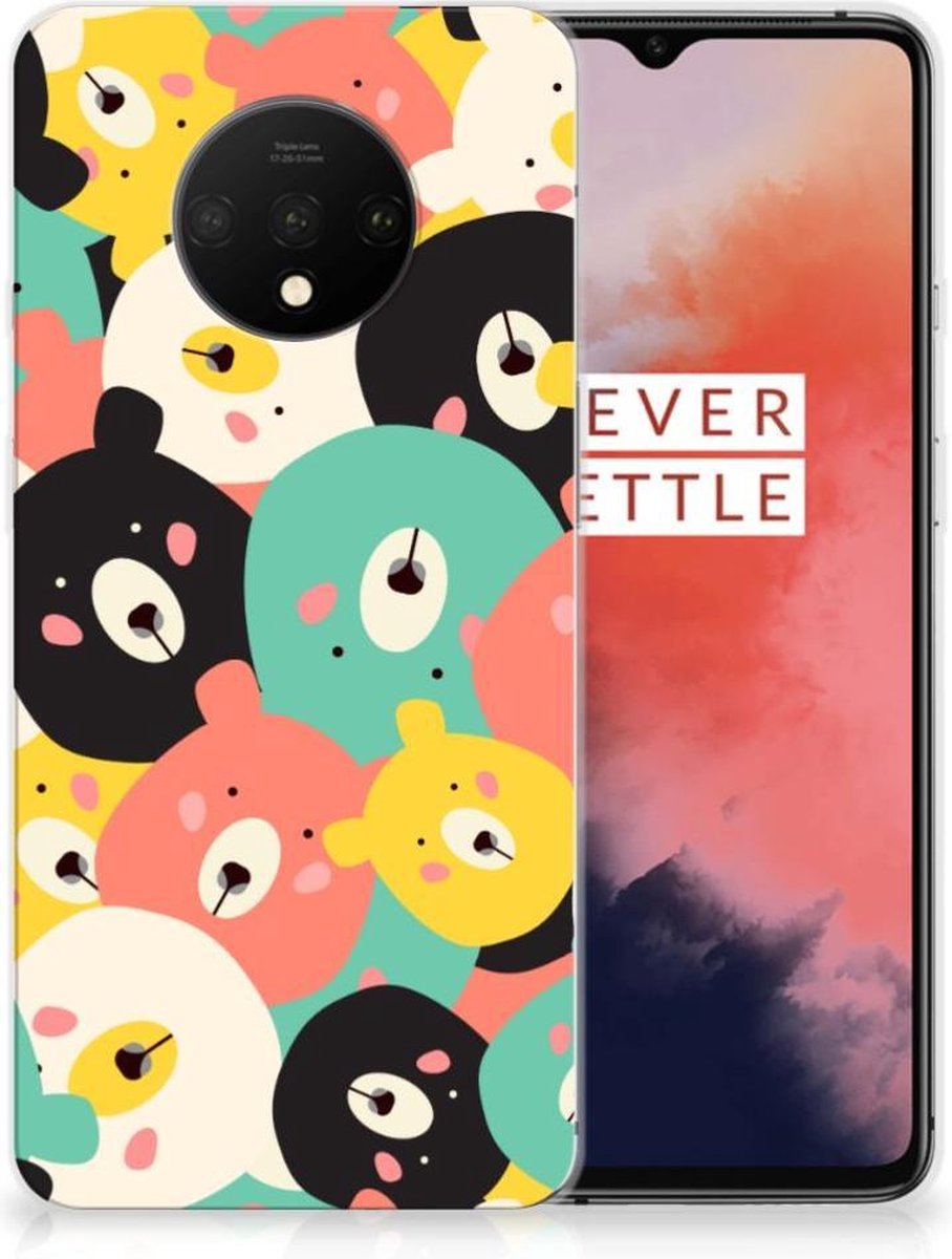 OnePlus 7T Telefoonhoesje met Naam Bears