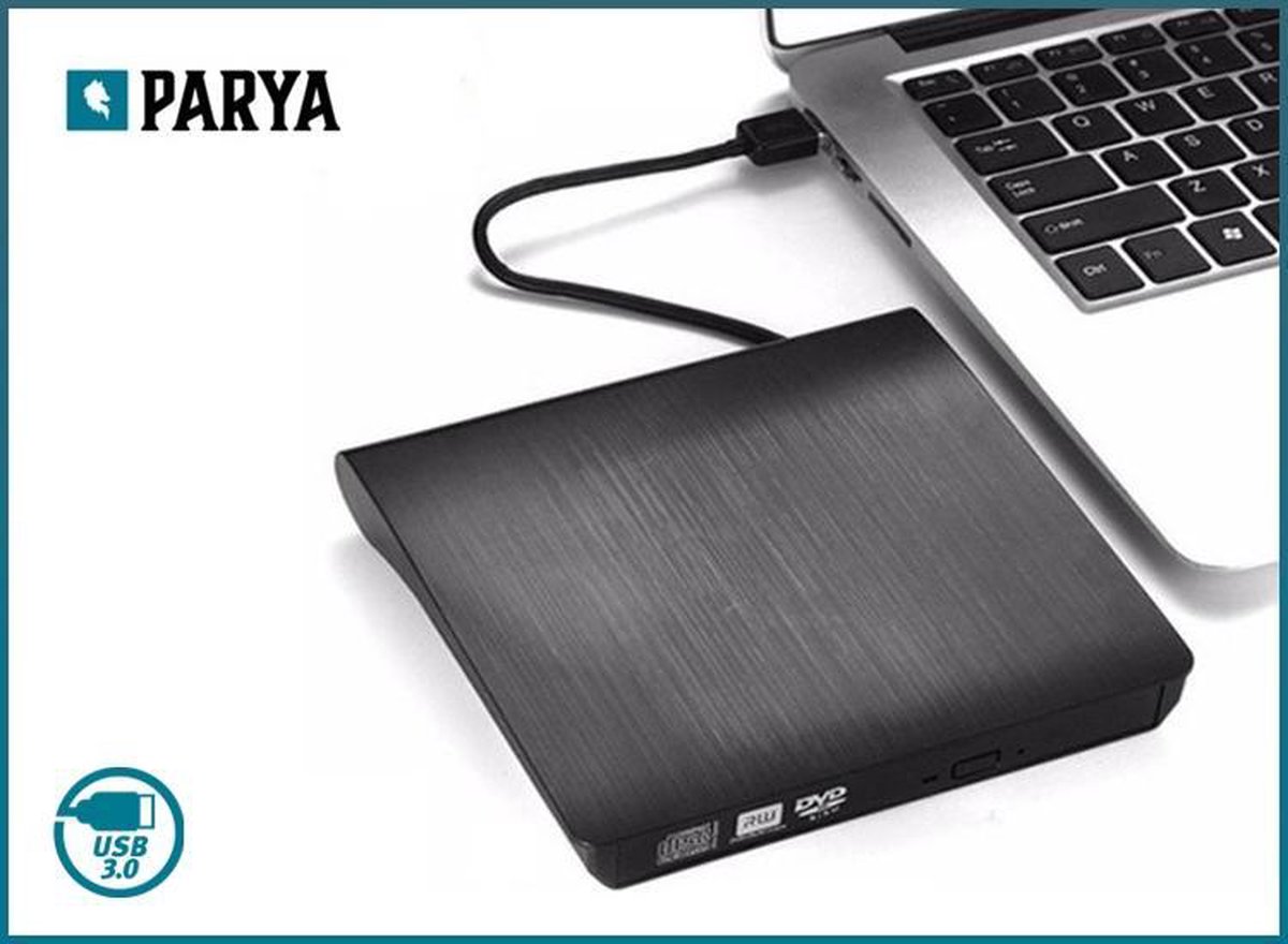 Parya - Plug & Play Externe CD/DVD Combo Drive Speler Reader - USB 3.0 CD-Rom  Disk... | bol.com