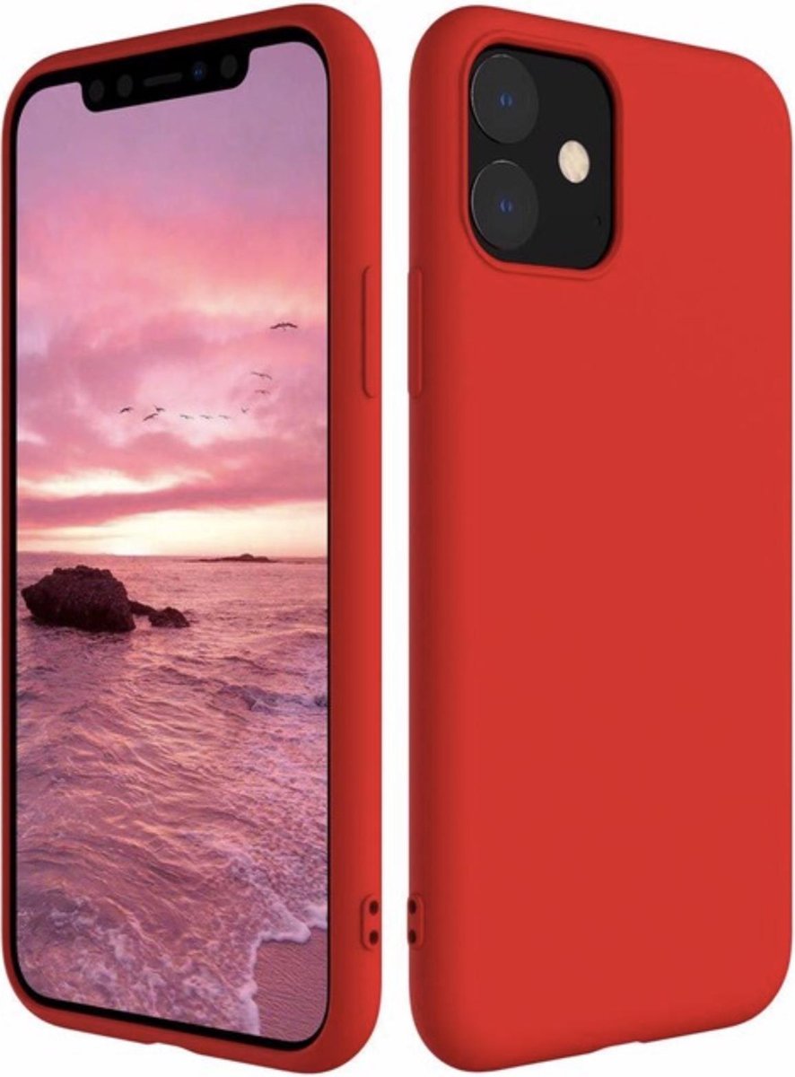 Geschikt voor Luxe Back cover voor Apple iPhone 11 Pro - Rood - TPU Case - Siliconen Hoesje