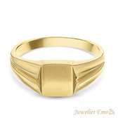 Juwelier Emo - 14 Karaat Gouden Kinderring jongens - MATTE LOOK - KIDS - MAAT 15.50