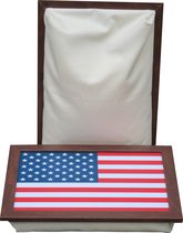 L-line by Jis Laptray, Schootkussen, Schoottafel, Laptoptafel, Dienblad met kussen Vlag Verenigde Staten van Amerika - 32,5x43 cm