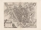 Poster Historische Oude Kaart Zwolle - Stadsplattegrond - 1652 - Large 50x70 - Antieke Plattegrond