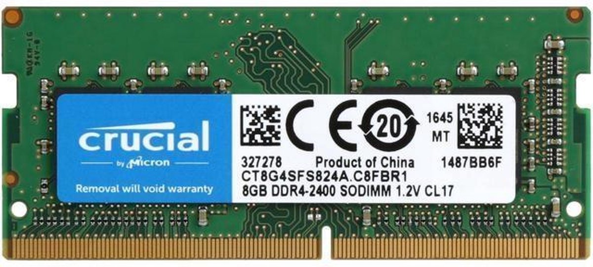 Crucial CT8G4SFS824A 8GB DDR4 SODIMM 2400MHz (1 x 8 GB)