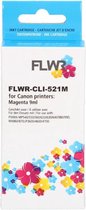 FLWR - Cartouche d'encre / CLI-521M / Magenta - Convient pour Canon