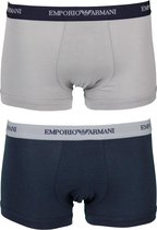 Emporio Armani - Heren - Basis 2-pack Trunk Boxershorts - Blauw - S