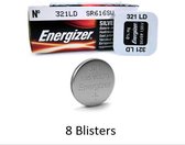 8 stuks (8 blisters a 1 stuk) Energizer Zilver Oxide Knoopcel 321 1.55V