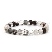 Karma heren armband 86951 Clear Vision Silver Buddha