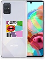 Geschikt voor Samsung Galaxy A71 Silicone Back Cover Popart Princess