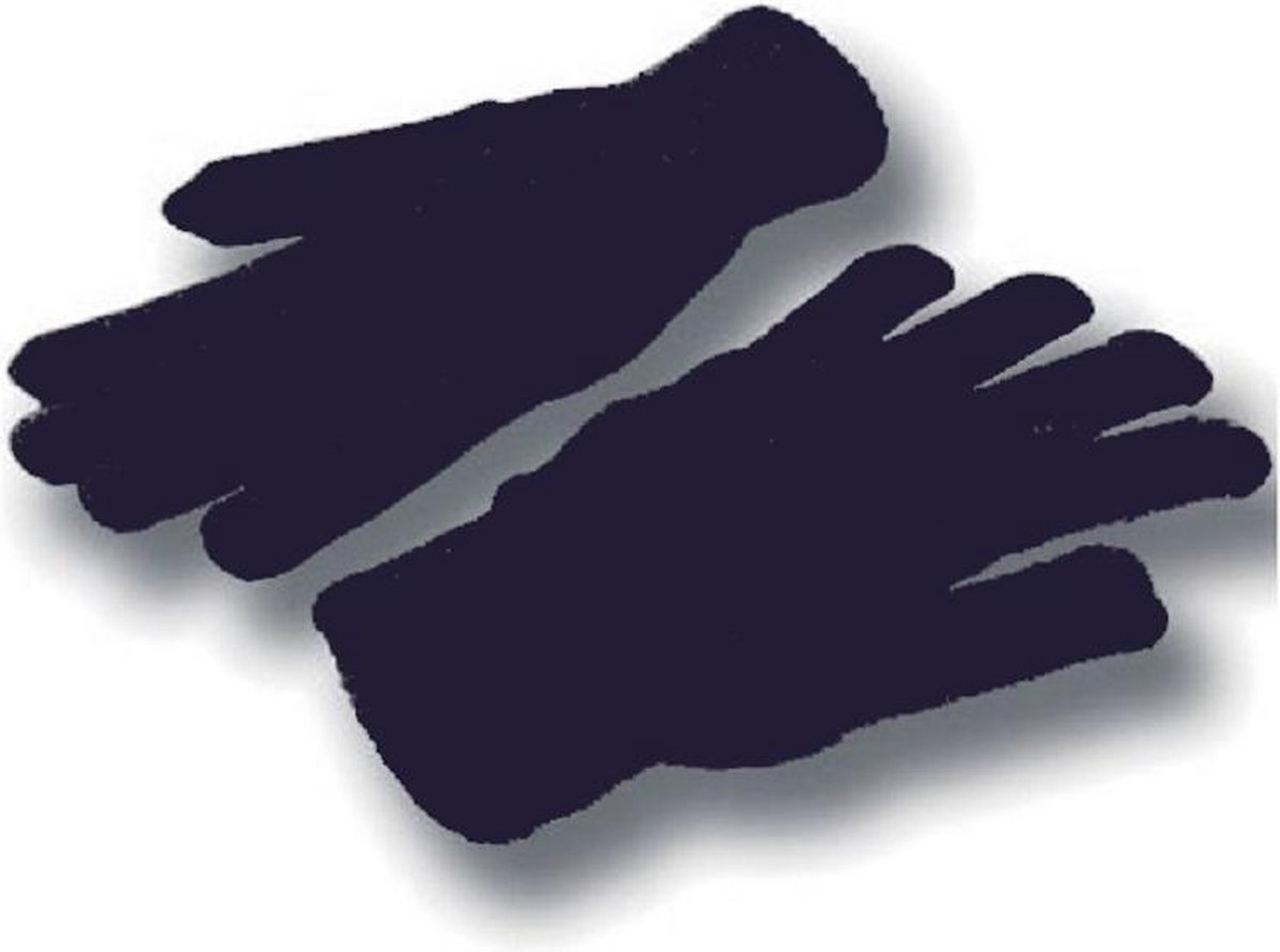 Dun gebreide sporthandschoen - donker blauw -maat L/XL