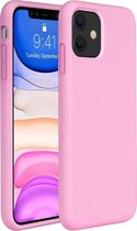 Hoes voor iPhone 11 Hoesje Siliconen Case Hoes Back Cover TPU - Roze