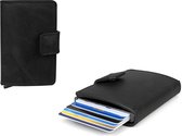 Figuretta RFID uitschuifbare creditcardhouder - Portemonnee - Anti skim pasjeshouder - Carbon