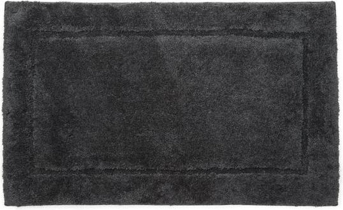 Casilin Badmat Antislip 70x120cm Orlando - Waterabsorberende Badkamermat - Wasbaar en Sneldrogend - Voor Douche en Bad - Hoogpolig - Acryl - Rechthoek - Donkergrijs