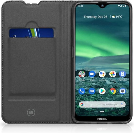 Mobiel BookCase Nokia 2.3 Silver Punk