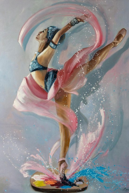 Production néerlandaise │ Peinture au diamant │ Ballerine │ Taille 80 x 120 cm │ Paquet de peinture au diamant Adultes │ Couverture complète │ Carré │ Complet │ Peinture au diamant Flitzz