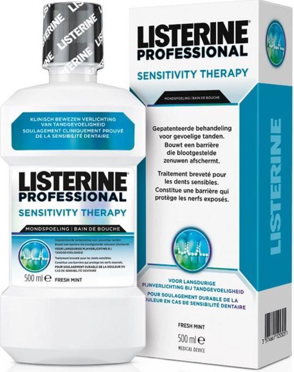 Bol Com Listerine Professional Sensitive Therapy 500 Ml Mondwater