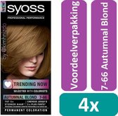 Syoss Colors - Haarverf - Trending - 7-66 Autumnal Blond - 4 stuks - Voordeelverpakking