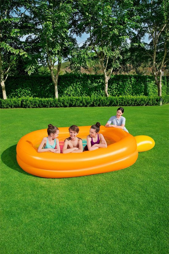 Opblaasbaar Zwembad 302 cm - Kinderbad - Familiebad - Oranje ijsje - Kinderzwembad