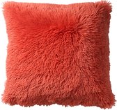 FLUFFY - Kussenhoes unikleur Coral 45x45 cm - roze