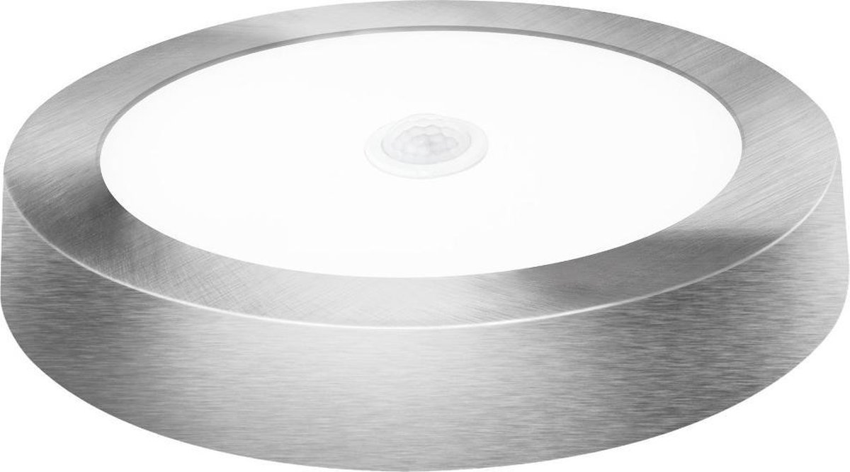 LED plafondlamp - beweging sensor - rond - Neutraal wit - zilver - 18W