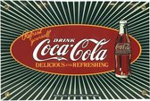 Coca-Cola Sunburst Delicious And Refreshing Emaille Bord 30,5 x 20,5 cm