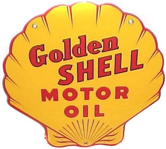 Golden Shell Motor Oil Emaille Bord 12