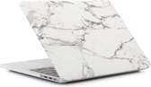 Hardcover Case Cover Geschikt Voor Apple Macbook Air 13 13.3 Inch 2018/2019 A1932 Hard Shell Hoes - Notebook Sleeve Skin Protector - Marble Wit