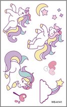 Water overdraagbare Tijdelijke Tattoo voor kids kleurrijke unicorns /eenhoorn