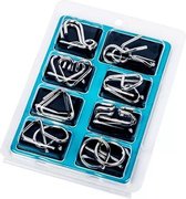 8x metalen puzzel breinbreker - Hersenkraker set - Denkspel - Geduldspel - Draadspel metaal puzzle